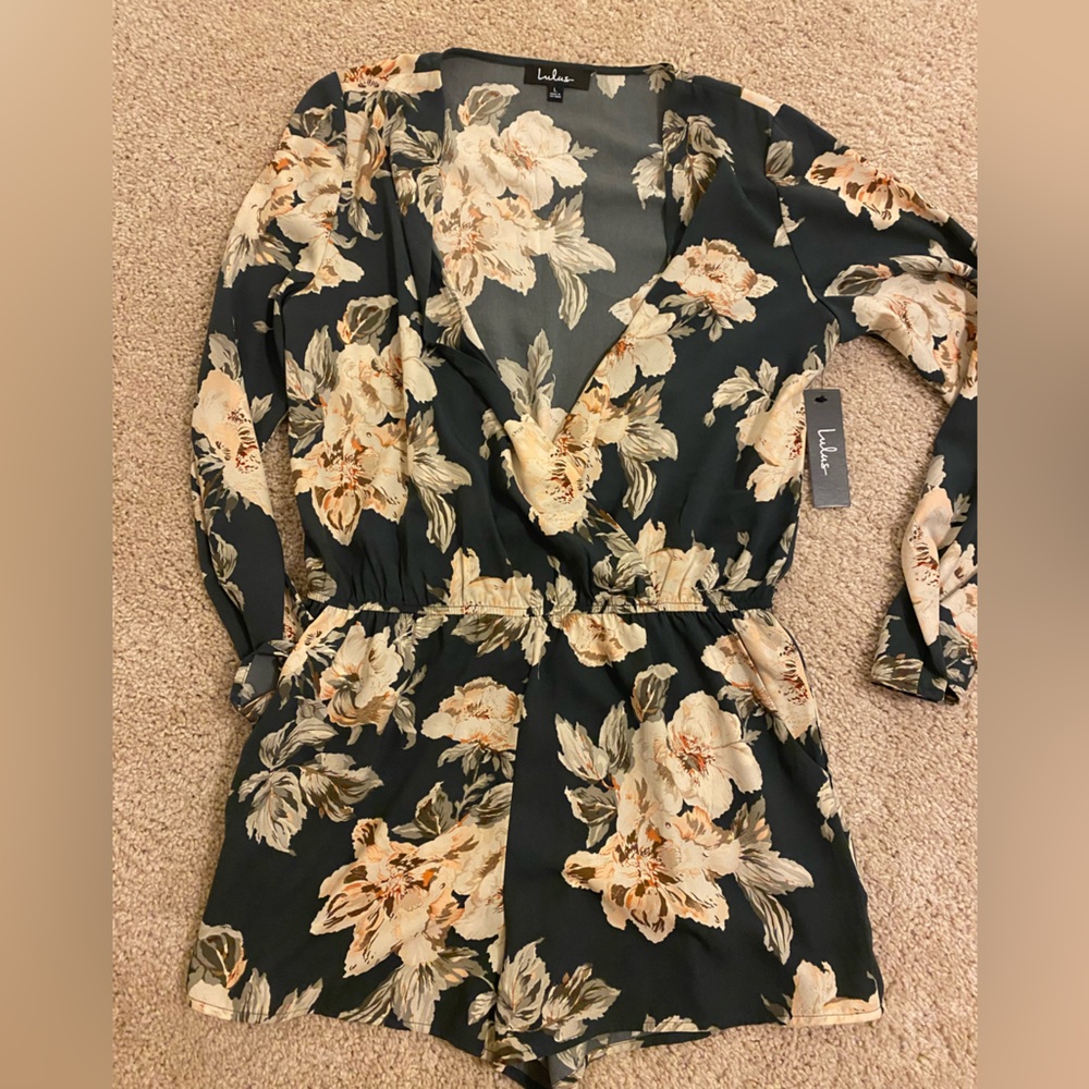 Lulus long sleeve romper: size large.